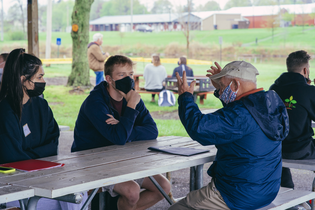 Erin Cappa '23, Caleb Ladd '22, and Taylor Fitch