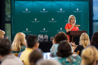 College President Amy Storey had plenty of good news to share with faculty and staff on Community Day, including steady enrollment and a seventh consecutive budget surplus.